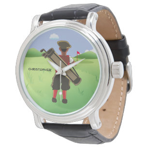 Reloj De Pulsera Golfista personalizado diversión en campo de golf