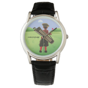 Reloj De Pulsera Golfista personalizado diversión en campo de golf