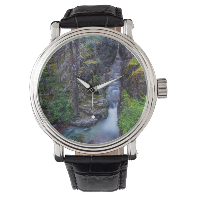 Reloj De Pulsera Gorge Del Sunrift En El Parque Nacional Del Glacia (Anverso)