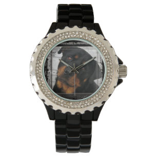 Reloj De Pulsera Gorgoge Rottweiler Dog cara personalizada