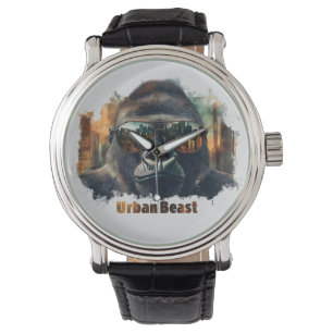 Reloj De Pulsera Gorila de la bestia urbana con gafas de sol