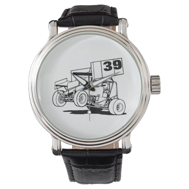 Reloj De Pulsera Gorra de Sprint Car personalizado, Personalizar (Anverso)