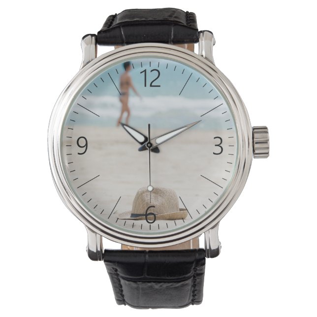 Reloj De Pulsera Gorra en la playa (Anverso)