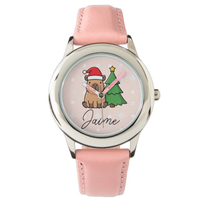 Reloj De Pulsera Gorro de Navidad para Niños Lindos (Anverso)