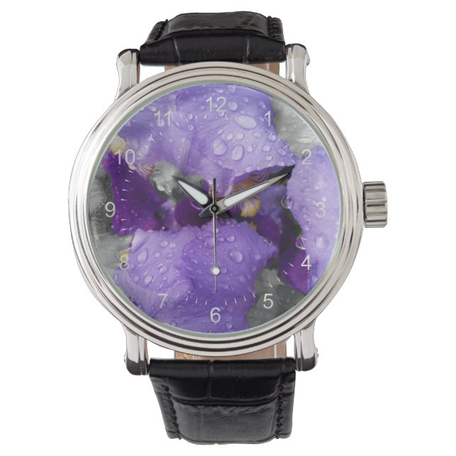 Reloj De Pulsera gotas de lluvia sobre el iris (Anverso)
