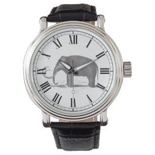 Reloj De Pulsera Grabado antiguo del número romano gigantesco