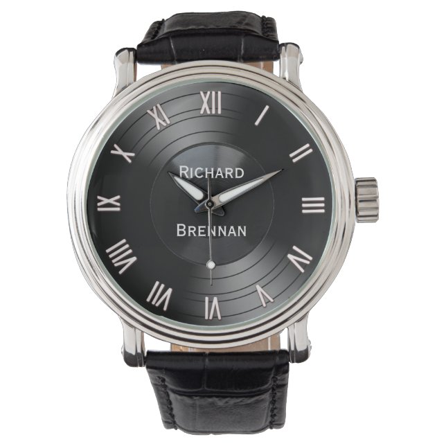 Reloj De Pulsera Grabar álbumes de Novedad personalizada Numerales  (Anverso)