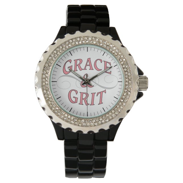Reloj De Pulsera Grace y Grit en rosa y gris (Anverso)