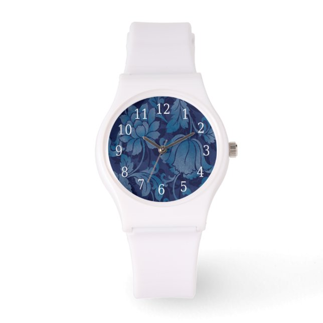 Reloj De Pulsera Graceus Blue Floral Watch (Anverso)