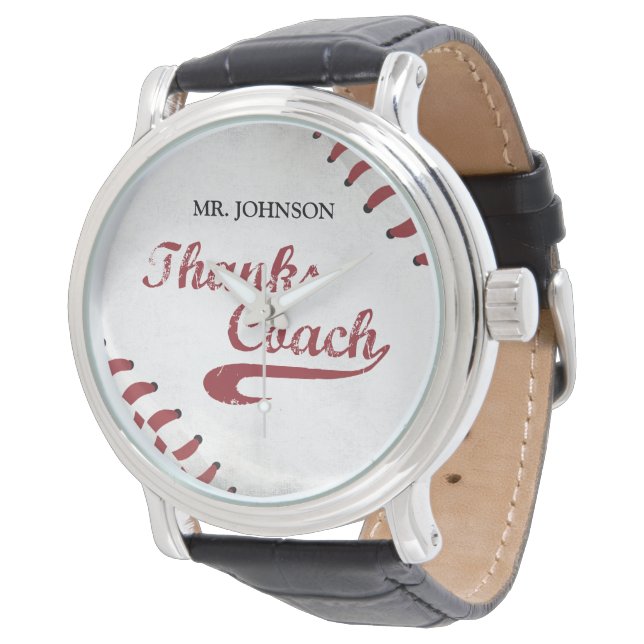 Reloj De Pulsera Gracias al entrenador de béisbol gran Grunge Baseb (Angular)