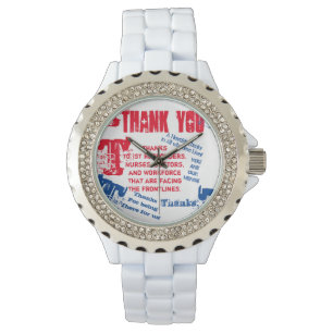RELOJ DE PULSERA GRACIAS DOCTORES, ENFERMERAS Y PRIMEROS AUXILIOS