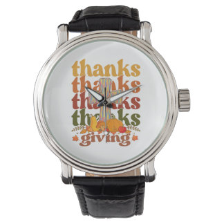 Reloj De Pulsera Gracias por dar calabaza cruzada