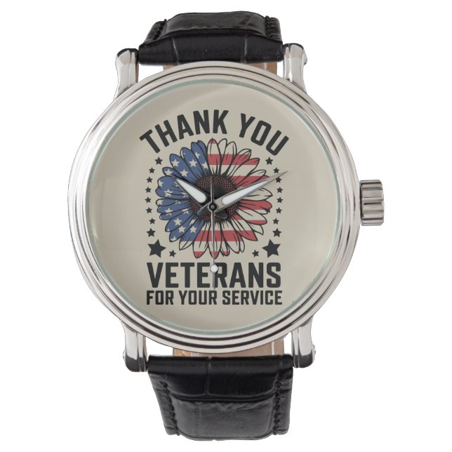 Reloj De Pulsera Gracias Veteranos Día de los Veteranos Militares d (Anverso)
