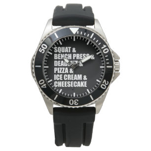 Reloj De Pulsera Graciosa Bodybuilding Gym Pizza Helado Crema Paste