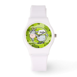 Reloj De Pulsera Graciosa cabra; camo verde brillante, camuflaje