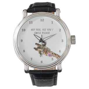 Reloj De Pulsera Graciosa y juguetona Mirada Sonrisa - Texto Person