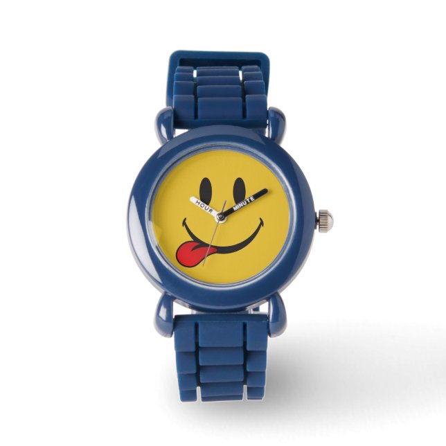 Reloj De Pulsera Graciosa y linda Emoji de la lengua (Front)