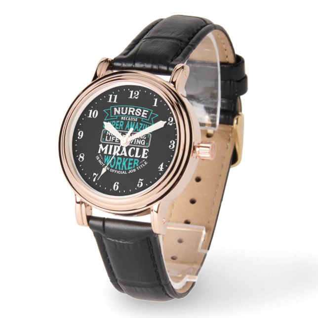 Reloj De Pulsera Gracioso arte de palabras de enfermera (Ángulo)