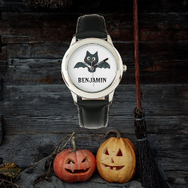 Reloj De Pulsera Gracioso Black Bat con nombre