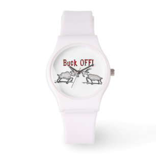 Reloj De Pulsera Gracioso Buck Off Goat