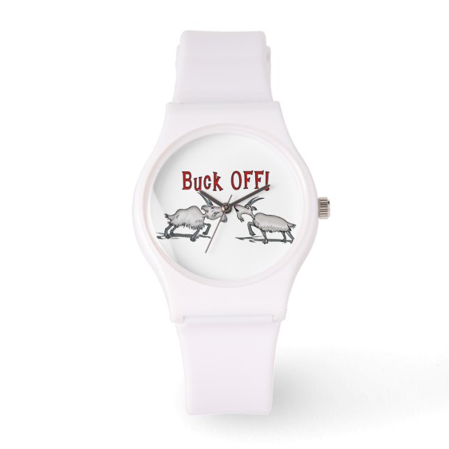 Reloj De Pulsera Gracioso Buck Off Goat (Anverso)