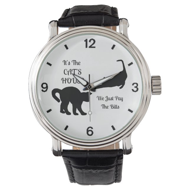 Reloj De Pulsera Gracioso Cat House Watch (Anverso)