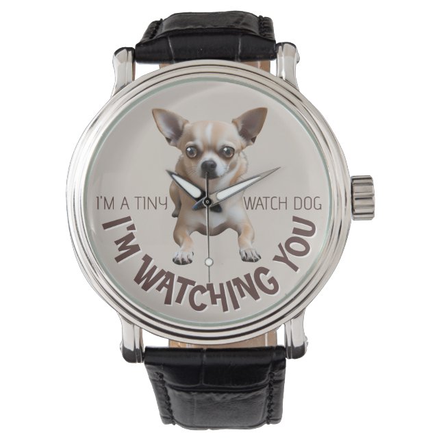 Reloj De Pulsera Gracioso Chihuahua Watch Dog Watch (Anverso)