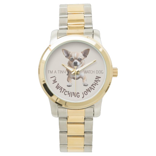Reloj De Pulsera Gracioso Chihuahua Watch Dog Watch (Anverso)