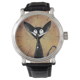 Reloj De Pulsera Gracioso gato negro