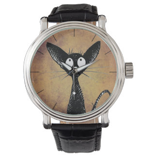 Reloj De Pulsera Gracioso gato negro