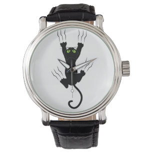 Reloj De Pulsera Gracioso gato negro con ojo verde