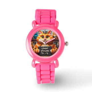 Reloj De Pulsera Gracioso gato - Niños rosados Watch