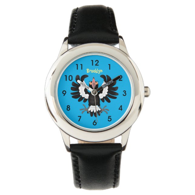 Reloj De Pulsera Gracioso ilustracion de personalizado magpie austr (Anverso)