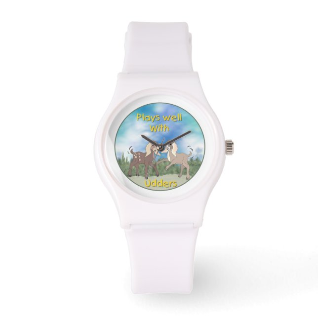 Reloj De Pulsera Gracioso juego de cabras (Anverso)
