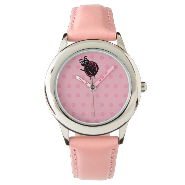 Reloj De Pulsera Gracioso niño de insectos de leche Chicas escribe  (Anverso)