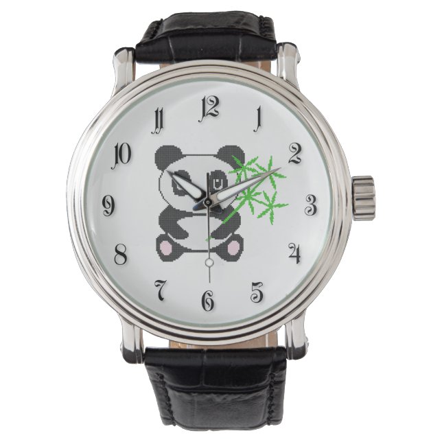 Reloj De Pulsera Gracioso panda de puntas cruzadas (Anverso)