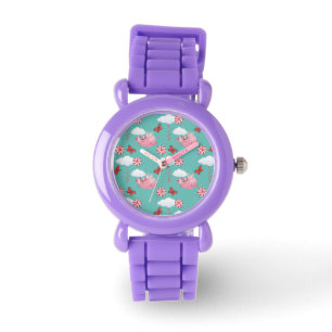 Reloj De Pulsera Gracioso patrón de cerdo volador