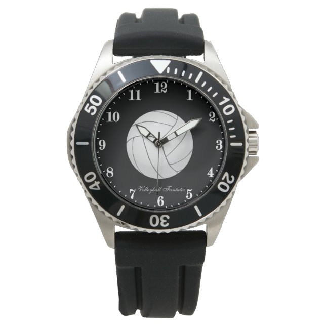 Reloj De Pulsera Gracioso personalizable fanático del voleibol (Anverso)