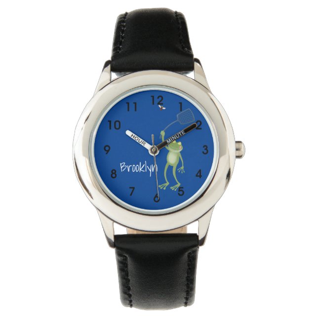 Reloj De Pulsera Gracioso personalizado de la mosca de la sartén ve (Anverso)