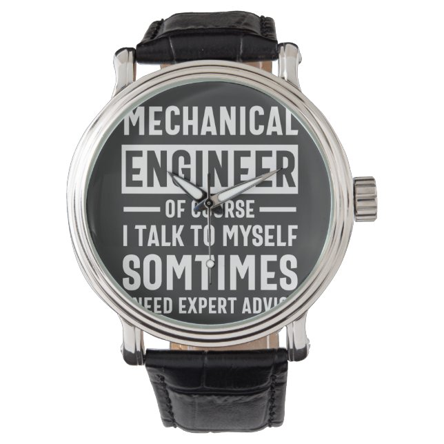 Reloj De Pulsera Gracioso regalo de ingeniero mecánico (Anverso)