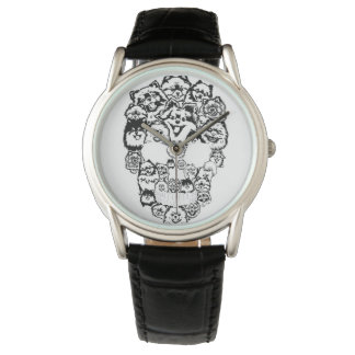 Reloj De Pulsera Gracioso Skeleton Con Un Gato Halloween