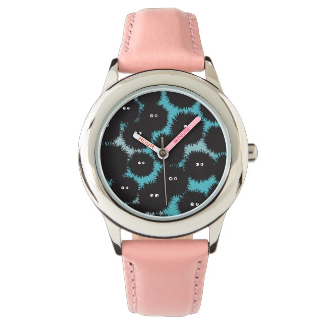 Reloj De Pulsera Graciosos monstruos esponjosos negros (Anverso)