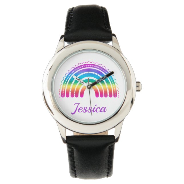 Reloj De Pulsera Gradiente arcoiris de Boho colorido (Anverso)