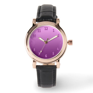 Reloj De Pulsera Gradiente Color simple rosa
