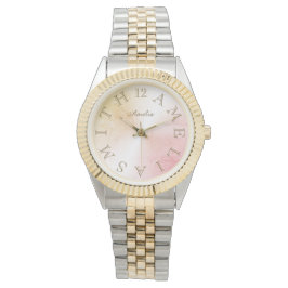 Reloj De Pulsera Gradiente de oro rosa rosa rosado de marcado de ca