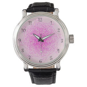 Reloj De Pulsera Gradiente de pétalo de flor pastel rosa de primave