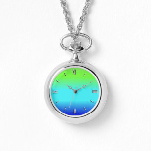 Reloj De Pulsera Gradiente verde, azul y turquesa