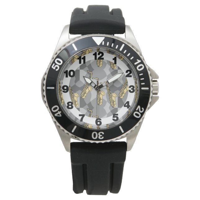 Reloj De Pulsera Grados saxofonianos esquemáticos (Anverso)