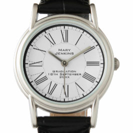 Reloj De Pulsera Graduación con nombre y fecha de observación