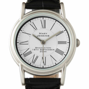 Reloj De Pulsera Graduación con nombre y fecha de observación